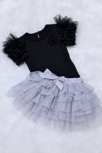 Bluzka dziecięca Inez krótki rękaw Bambarillo czarna