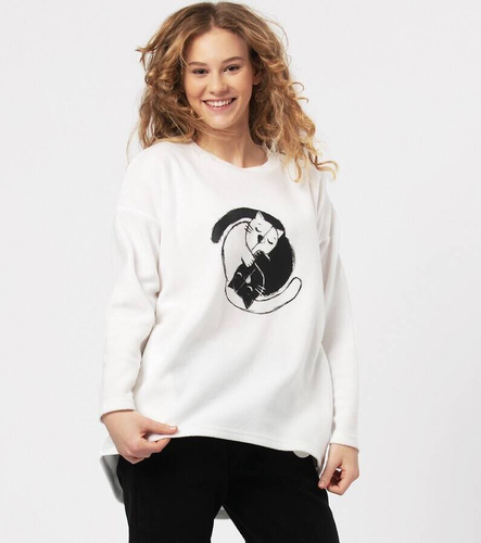 Piżama Damska LHS 922  Key  ecru czarny