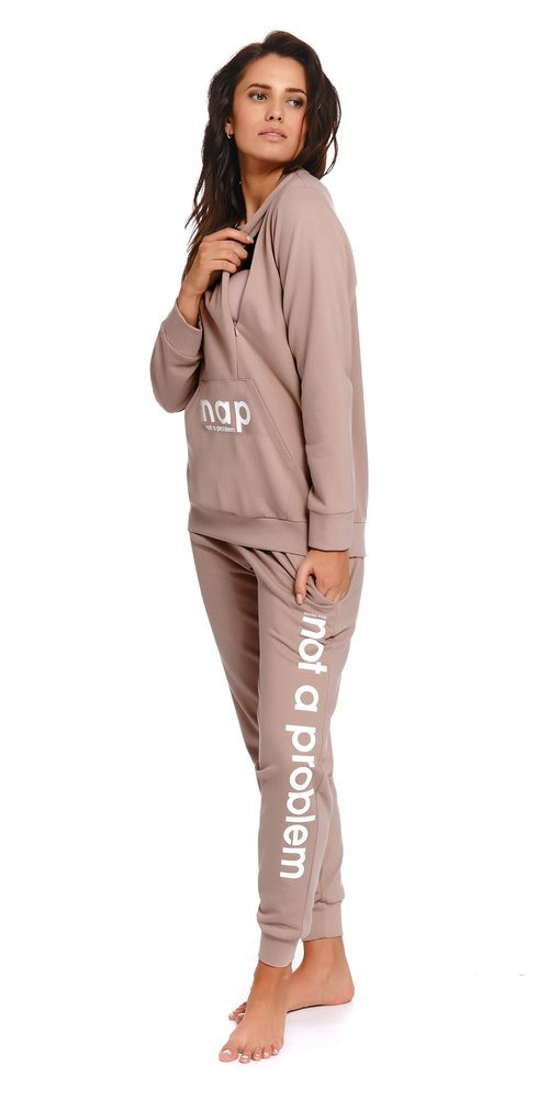 SPO.4238 Spodnie dresowe ciążowe Doctor Nap - beige