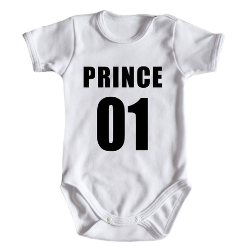 "Prince książę 01" body krótki rękaw Moocha czarny