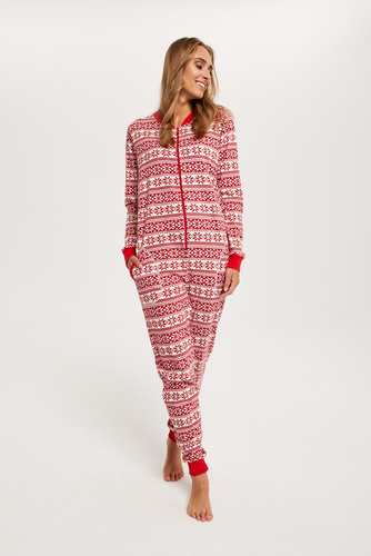 Kombinezon damski Alaska Italian Fashion- czerwony