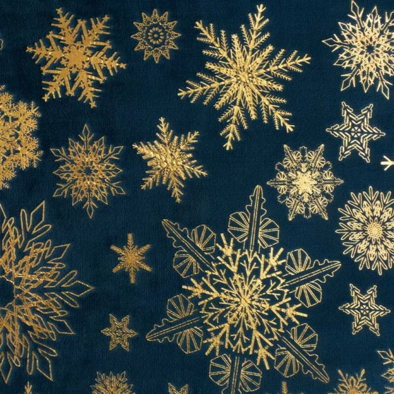 Koc świąteczny gwiazdki Joy 3 Eurofirany granatowy