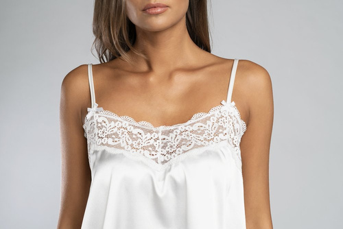 Piżama Damska wąskie ramiączko, krótkie spodenki Dotyk Italian Fashion - ecru