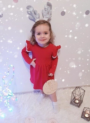 Sukienka + opaska 163166 "Magia Świąt" Nicol - czerwony