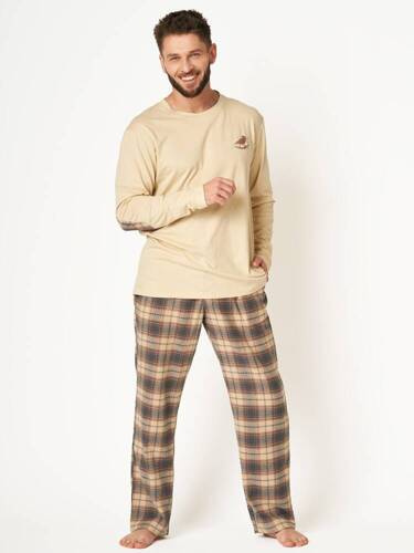 Piżama Męska MNS 403 Key -beżowy