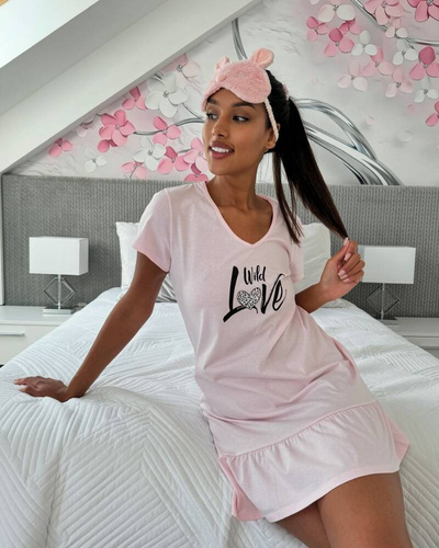 Koszula nocna Pantera Donna - różowa