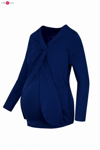 Bluzka ciążowa i do karmienia długi rękaw Buzzy Bee Milk&Love czerwona