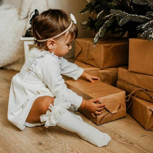 Sukienka welurowa Ceremony Eevi - ecru