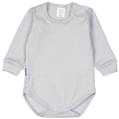 Body niemowlęce długi rękaw gładkie Martex pudrowy róż