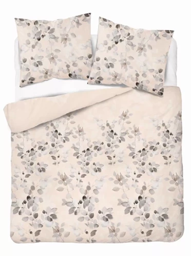 Pościel satynowa gałązki 5084 B Home Satin Detexpol kremowy