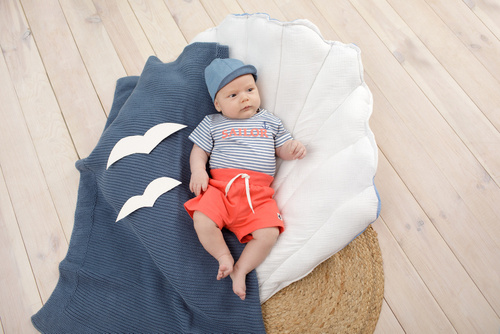 Body z krótkim rękawem Sailor Pinokio - ecru