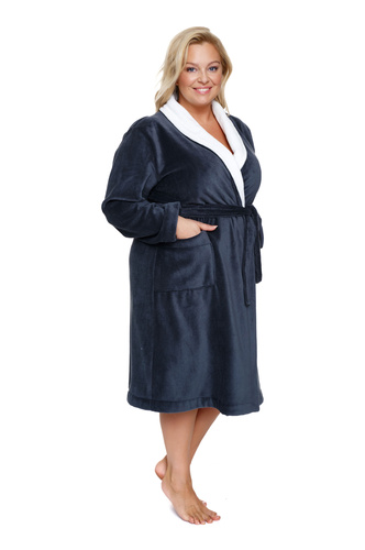 SWW.7182 Szlafrok damski Plus Size Doctor Nap - grey