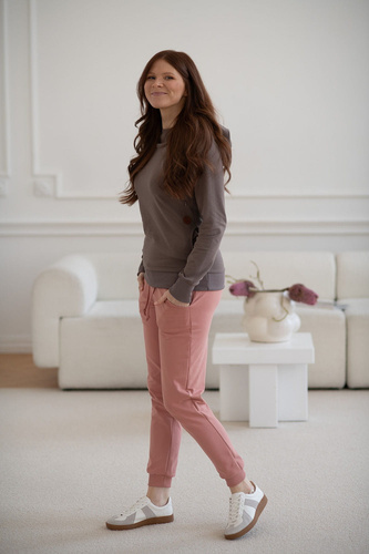 Dresowe spodnie ciążowe Milk&Love herbal rose