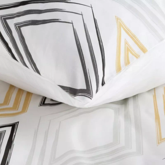 Geometria pościel satynowa Spring 35 Eurofirany biały/żółty