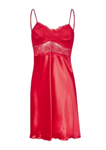 Halka satynowa Peri koszulka damska DKaren - czerwony