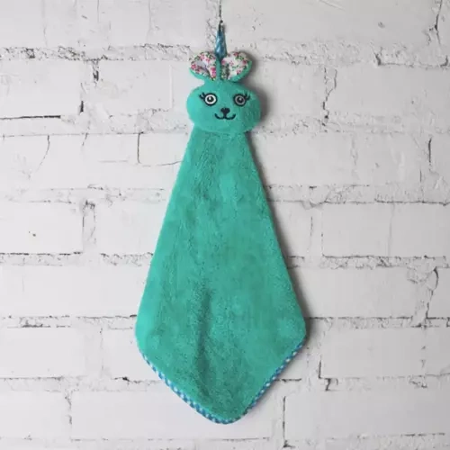 Ręcznik dziecięcy z mikrofibry Piccolo Królik Domarex turkusowy