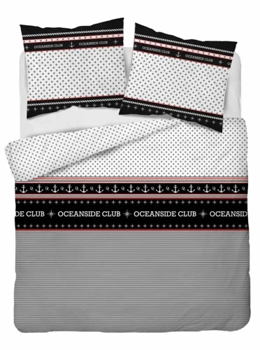 Pościel satynowa marynarska 4920 B Home Satin Detexpol czarny