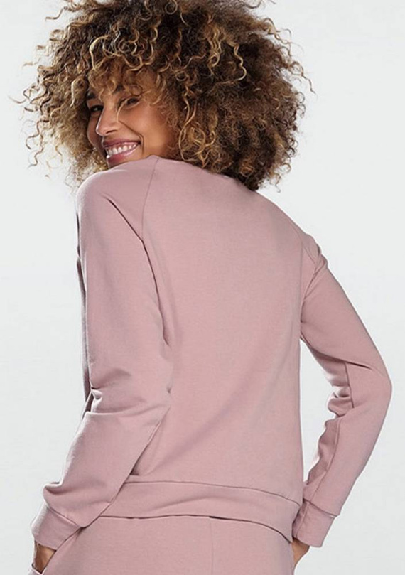 Bluza dresowa Wenezja Dkaren - pudrowy róż