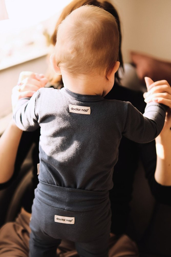 BOD.4290 Body z długim rękawem rozpinane Doctor Nap - deep blue