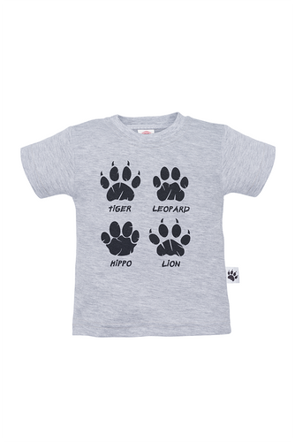 "WILD WORLD" Bluzka bawełniana z krótkim rękawem Makoma czarny