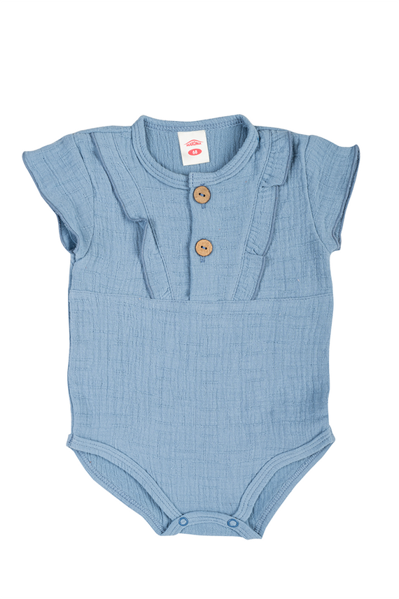 Body krótki rękaw muślinowe "Just Muslin Girl Blue" Makoma 