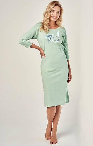 Koszula Damska 2996 Olympia Taro- miętowy