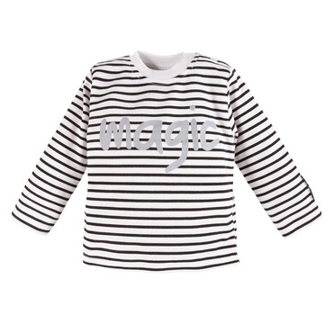 Bluzka chłopięca z nadrukiem Magic Eevi- biała-paski