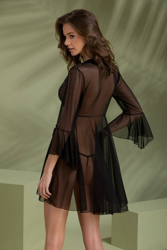 Szlafrok damski Primula Peignoir Passion czarny