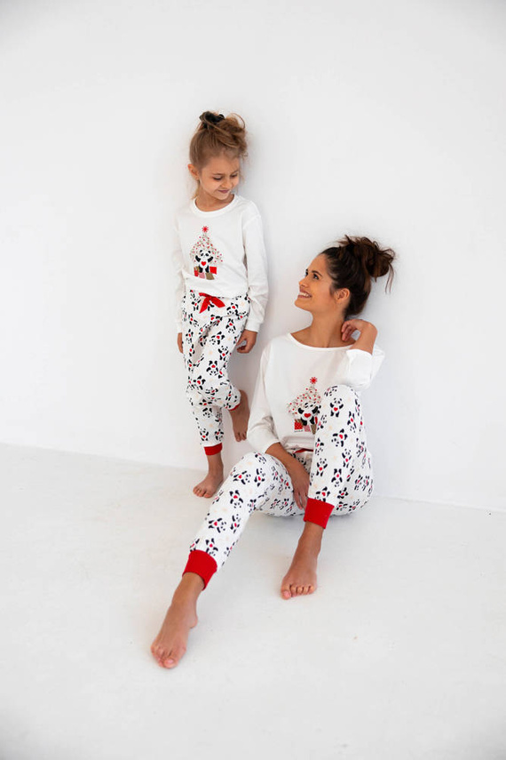 Piżama damska Panda 3/4 Sensis ecru