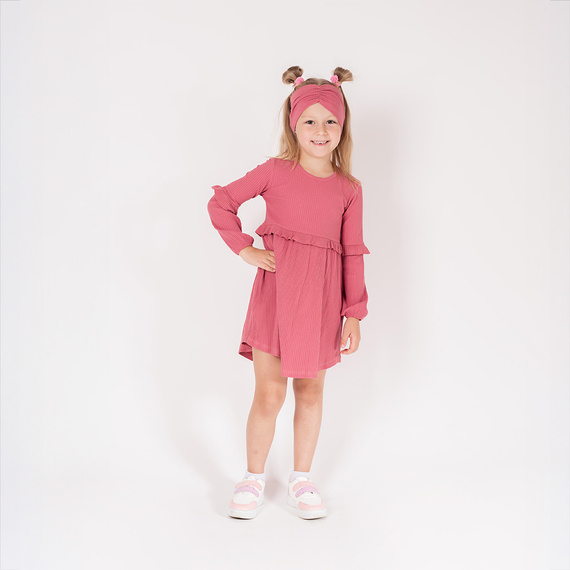 216064 Lala Nicol Opaska dla dziewczynki – bawełna prążkowana, szeroka z marszczeniem