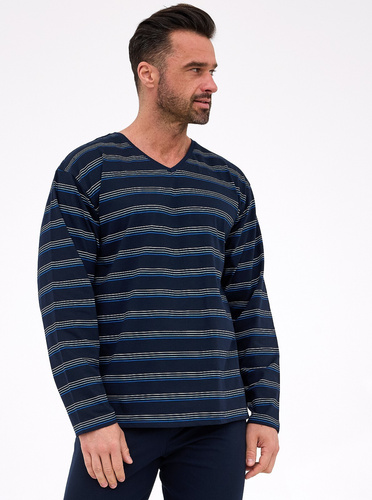 Piżama męska 139/46 Cornette Various | Paski, komfort i styl w eleganckim opakowaniu