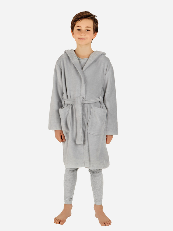 Szlafrok dziecięcy bambusowy Bamboo ByShelly - jasny szary