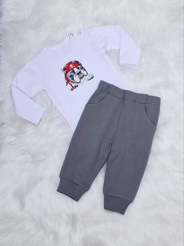 Spodnie dziecięce Piotruś Bambarillo grafitowy