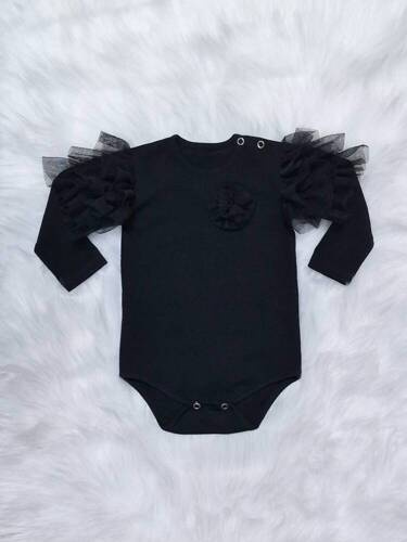 Body z długim rękawem Carmen Bambarillo czarny