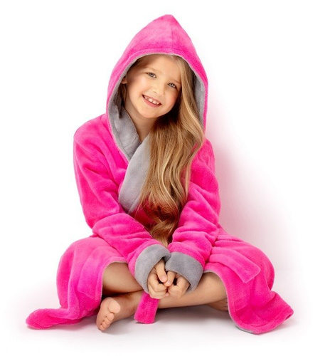 Szlafrok dziecięcy Kids Delfino - fuksja