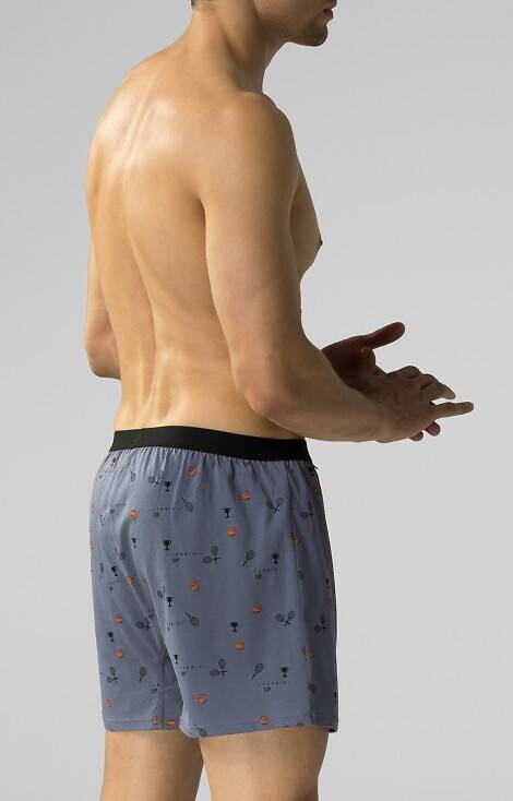 Bokserki męskie 2MBX-052 A'2 Atlantic - niebieski -czarny