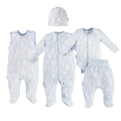 Komplet 5 elementów Bamboo Ewa Klucze- niebieski