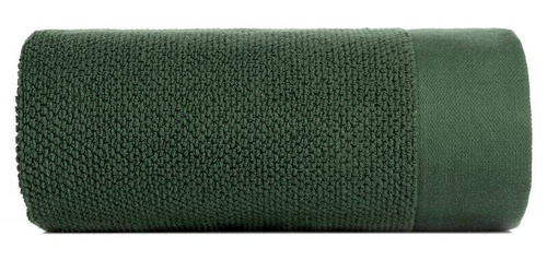 Ręcznik z efektem ryżowym frotte Riso Eurofirany ciemny zielony