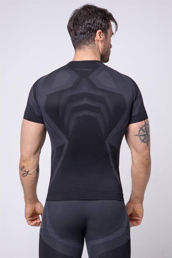 Confidence Bluzka termoaktywna męska krótki rękaw Spaio black/grey