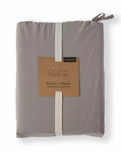 Pościel bawełniana Pure 23 jednobarwna Detexpol szary ciemny 