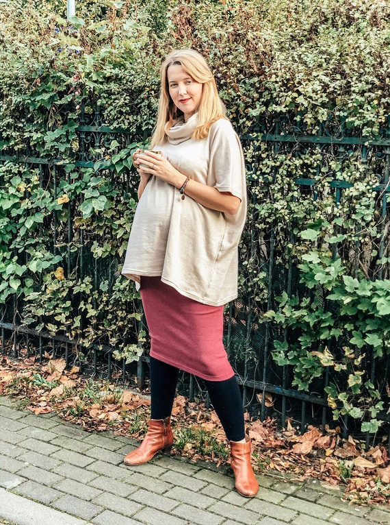 ECO Spódnica midi tuba Cool mama burgund