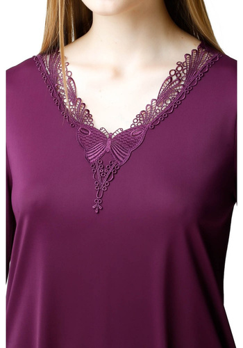 Koszula nocna damska Mewa 86400 Elena Mewa bakłażanowy