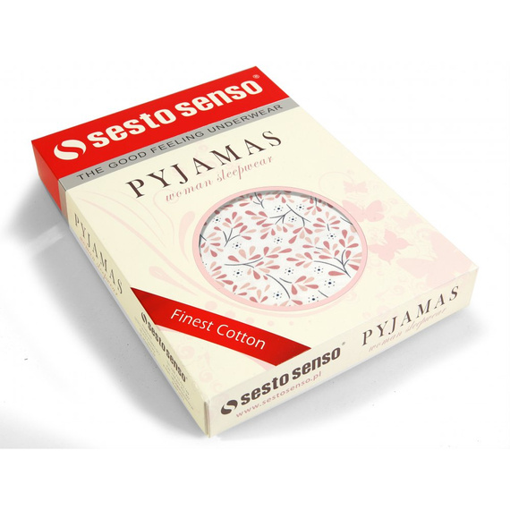 Koszula nocna Julia Sesto Senso biały/różowy