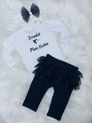 Body z długim rękawem "Dziadek mnie kocha" Bambarillo - bordo