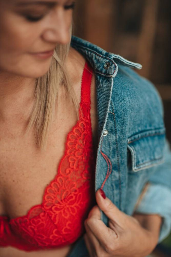 Claudia Braletka Biustonosz push-up Nipplex czerwony