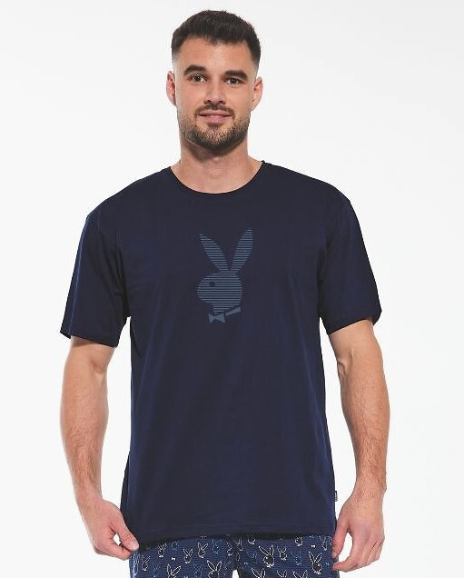 Piżama męska krótki rękaw, spodenki 326/190 Rabbit Cornette - granatowy