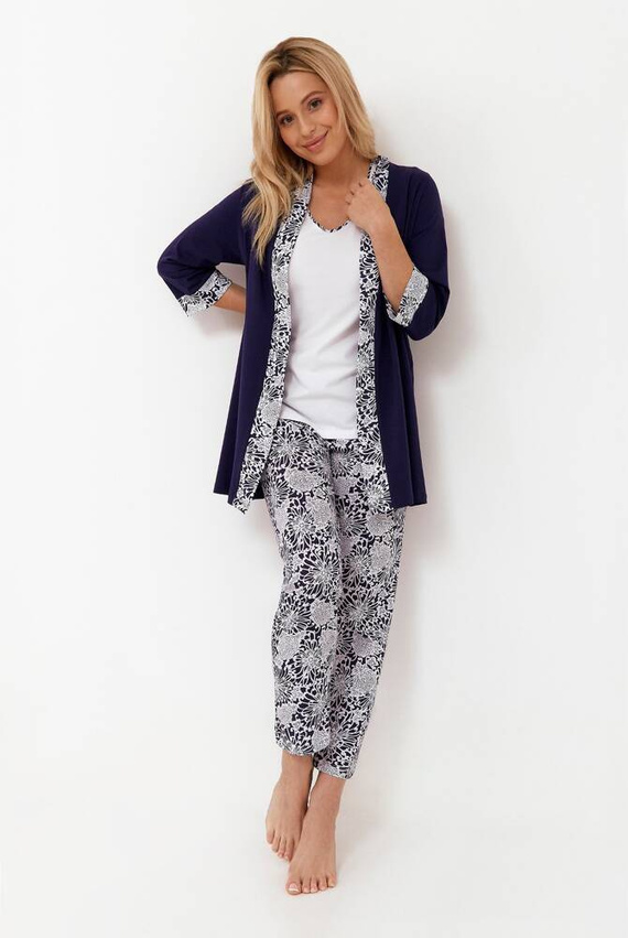 Szlafrok damski Bonżurka 251 Cana - granatowy