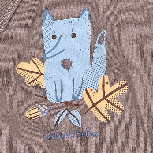 Body kopertowe z bawełny organicznej Skarby Jesieni Nini brązowy 