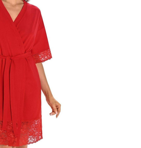 Damski szlafrok Gloria Teyli - czerwony