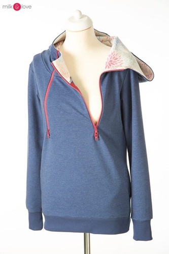 Bluza do karmienia Milk Please Milk&Love niebieski melanż